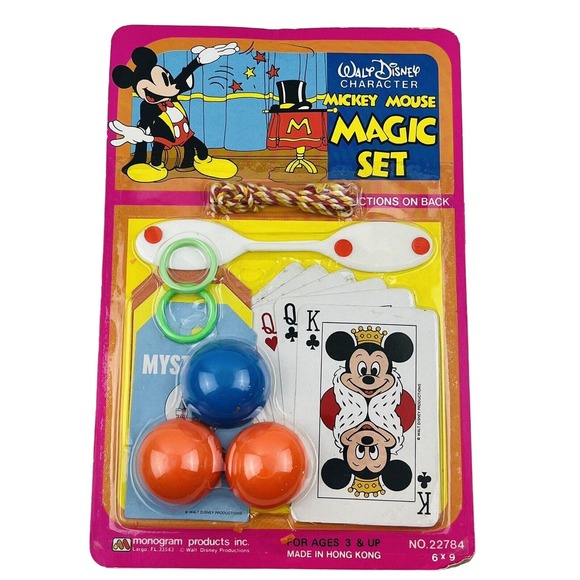 Vintage Mickey Mouse Magic Set Walt Disney Character Monogram Products - Picture 1 of 6
